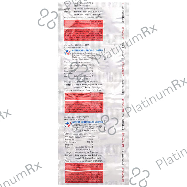 Genxvast F 10/160mg Tablet 10s