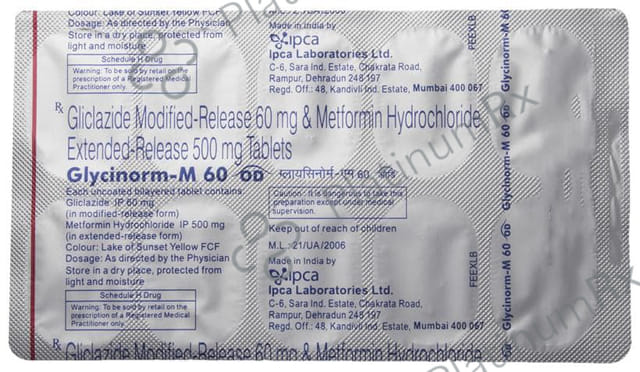 Glycinorm M 60/500mg OD Tablet 10s