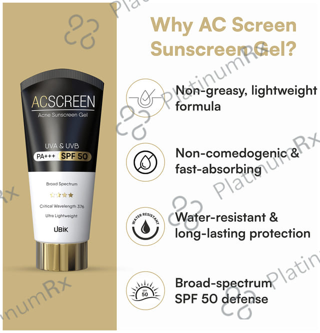 Acscreen Oil Control SPF 47 Sunscreen Gel 50ml