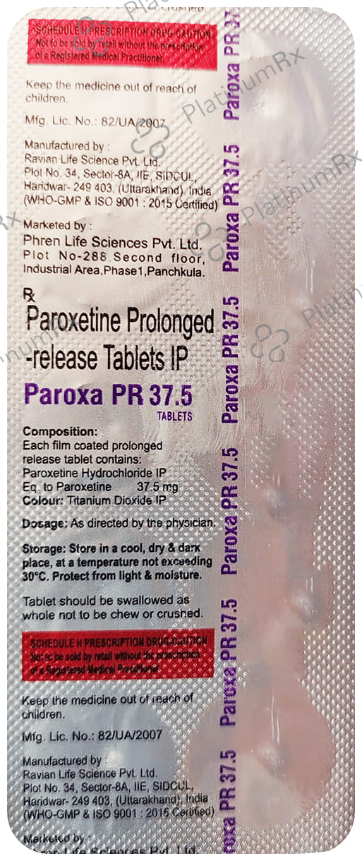 Paroxa PR 37.5mg Tablet 10s