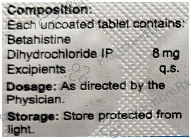 Vertifyl 8mg Tablet