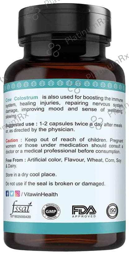 Vitawin Cow Colostrum 500mg Capsule