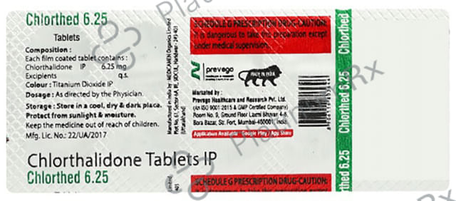 Chlorthed 6.25mg Tablet 10s