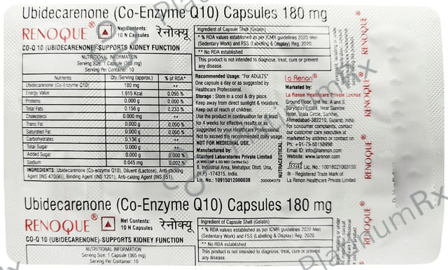 Renoque 180mg Capsule 10s