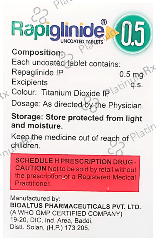 Rapiglinide 0.5mg Tablet 15s