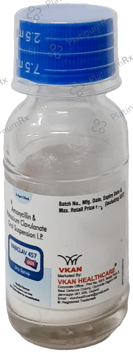 Vabclav 457 400/57mg DDS Dry Syrup Vanilla 30ml