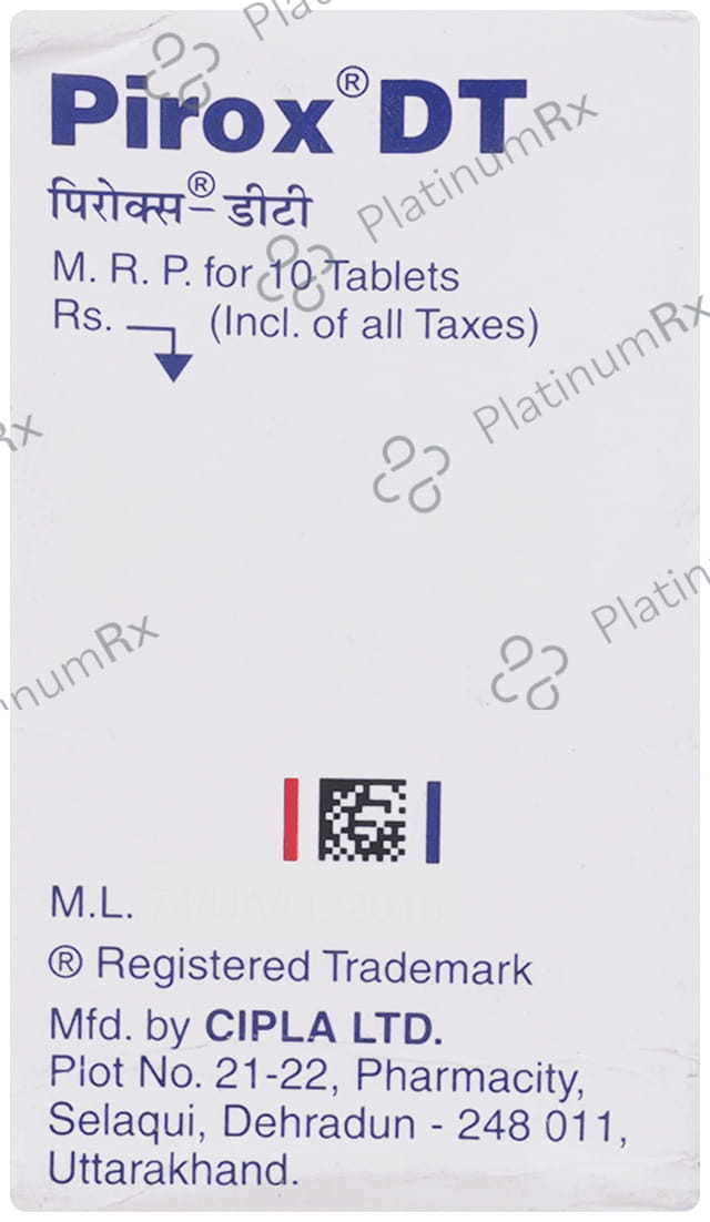 Pirox DT 20mg Tablet DT 10s