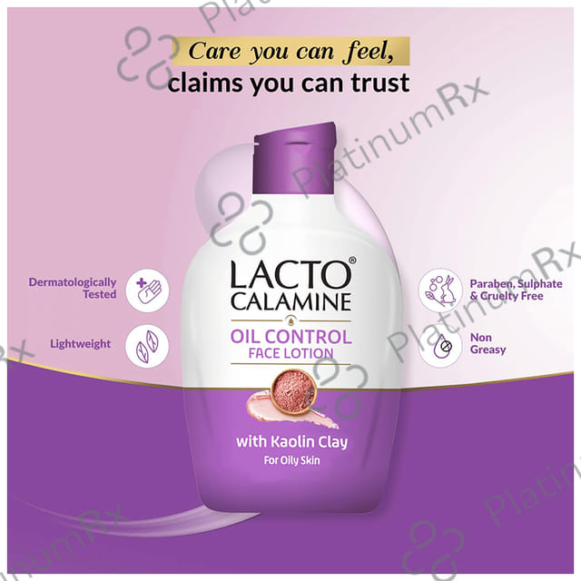 Lacto Calamine Face Lotion with Kaolin Clay for Oily Skin Paraben Free 120ml