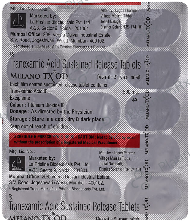 Melano TX OD 500mg Tablet SR 15s