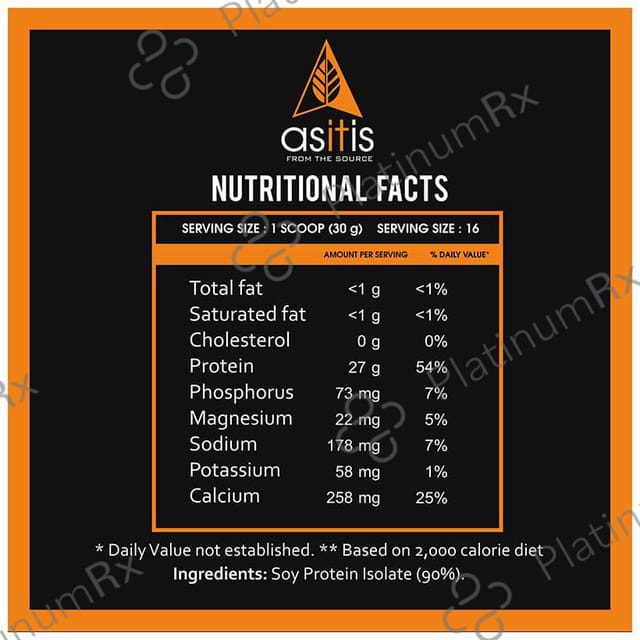 AS-IT-IS Nutrition Soy Protein Isolate 500 gm