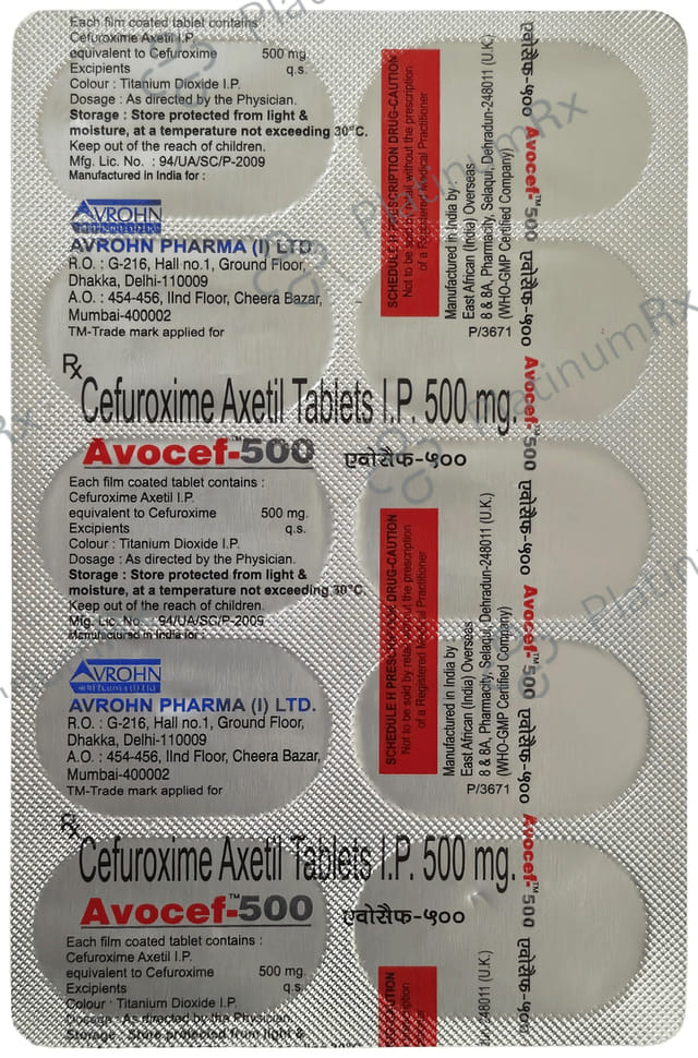 Avocef 500mg Tablet 10s