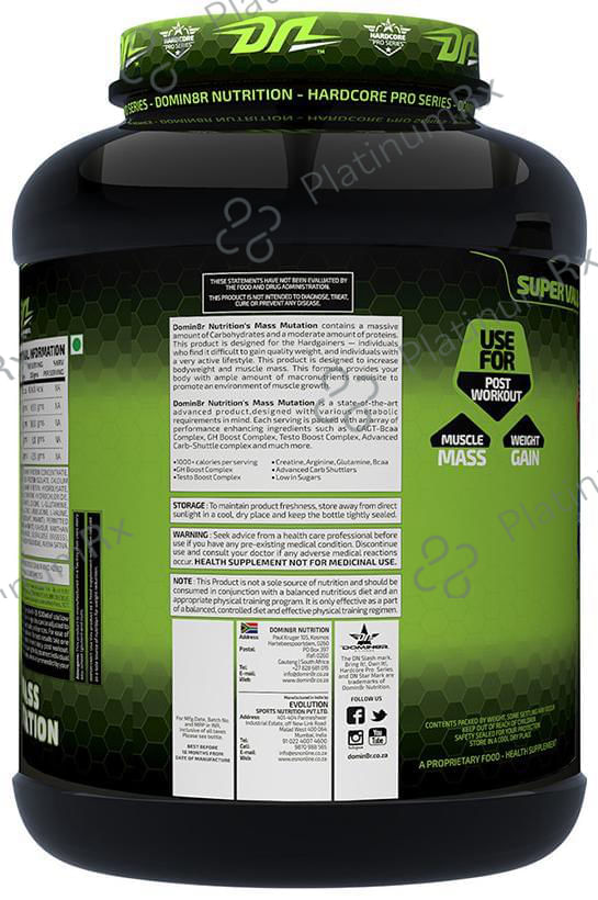 DOMIN8R Mass Mutation Powder Belgiun Chocolate 5 lb