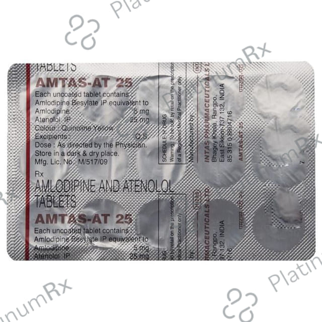 Amtas AT 5/25mg Tablet 15s