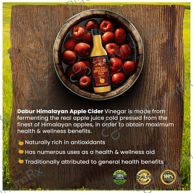 Dabur Himalayan Apple Cider Vinegar -With The Mother Of Vinegar -Raw, Unfiltered & 100% Natural