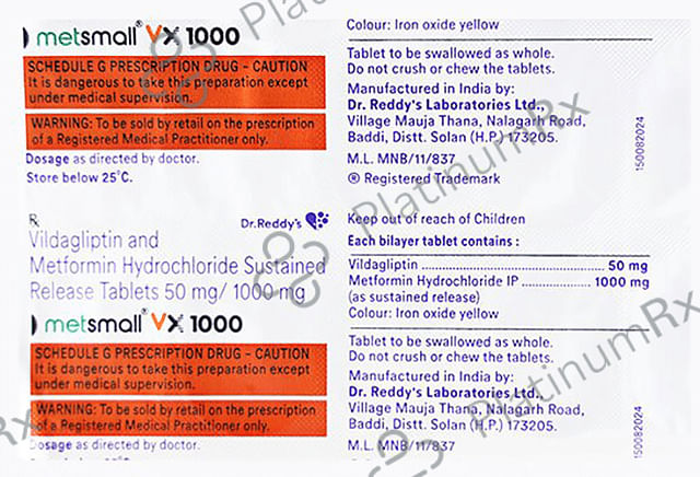 Metsmall VX 1000/50mg Tablet SR 10s