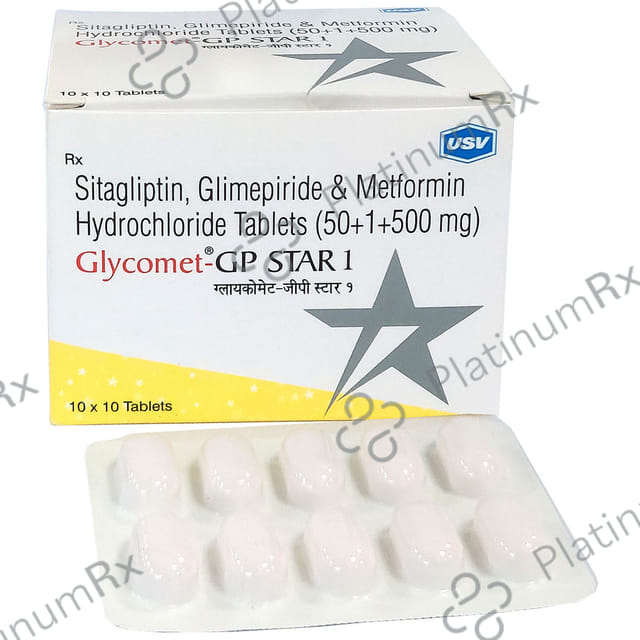 Glycomet GP Star 1mg Tablet 10s