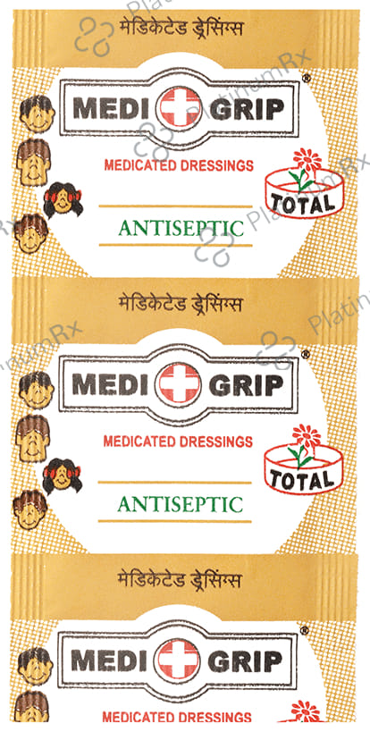 Medigrip Antiseptic Medicated Dressing Square (100 Each) 1 Jar