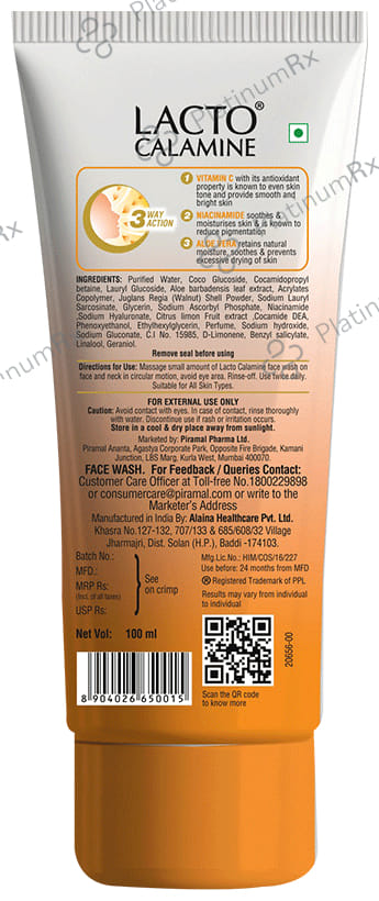 Lacto Calamine Vitamin C Face Wash