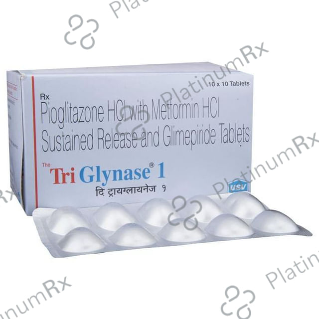 Triglynase 1/500/15mg Tablet SR 10s
