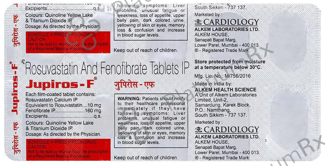 Jupiros F 160mg/5mg Tablet