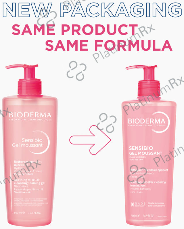 Bioderma Sensibio Gel Moussant Soothing Micellar Cleansing Foaming Gel 500 ml
