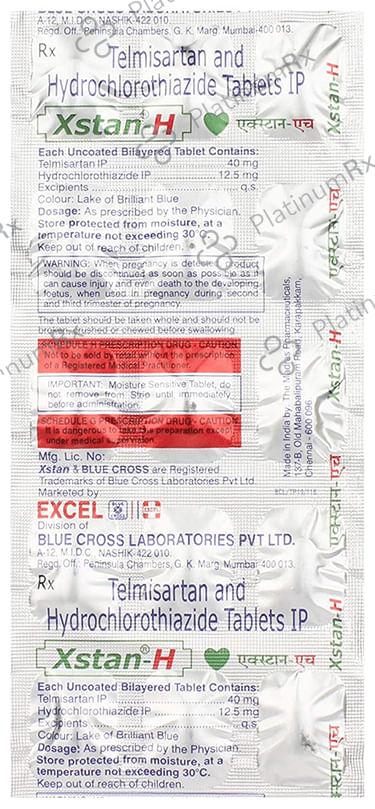 Xstan H 12.5/40mg Tablet 15s