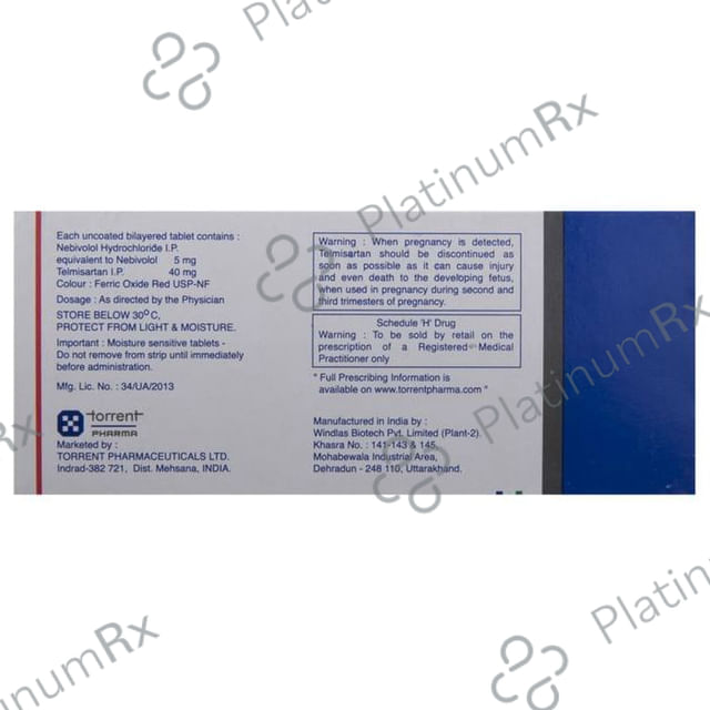 Nebicard T 5/40mg Tablet 10s