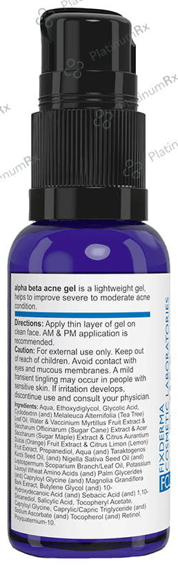 Fixderma Cosmetic Laboratories Alpha Beta Acne Gel