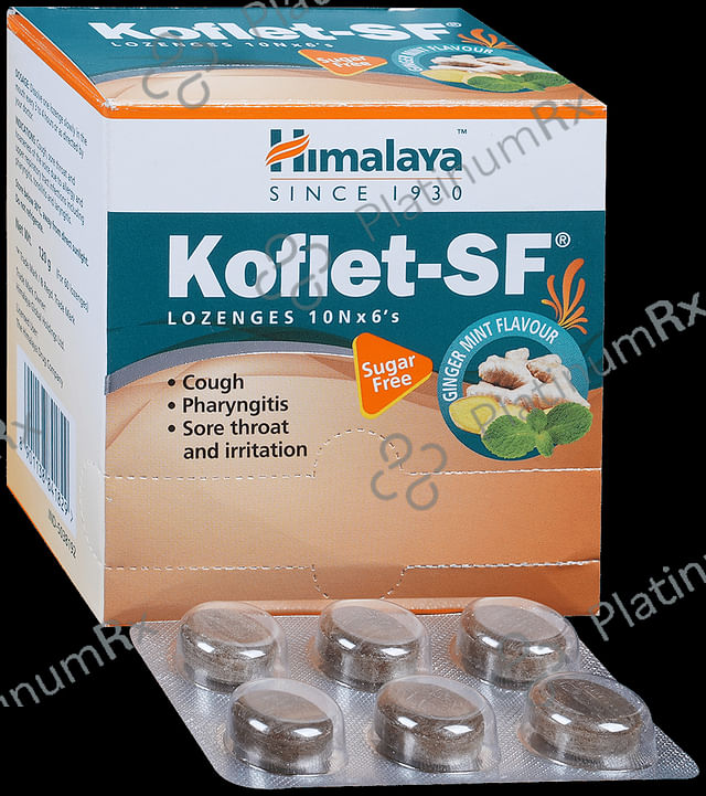 Himalaya Koflet SF Cough Lozenge Ginger Mint 6s