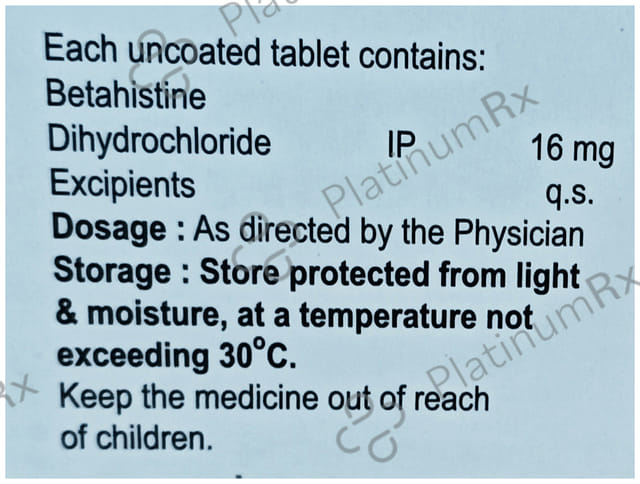 Glenvert 16mg Tablet 10s