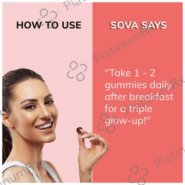 Sova Inner Beauty Probiotics Gummies for Skin, Hair & Nails Sugar Free