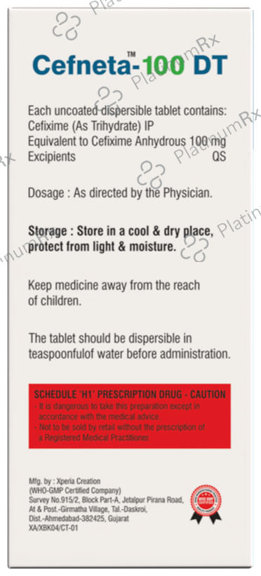 Cefneta 100 DT Tablet 10s
