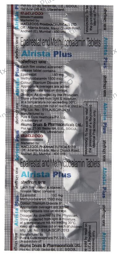 Alrista Plus 150mg/1500mcg Tablet SR 10s