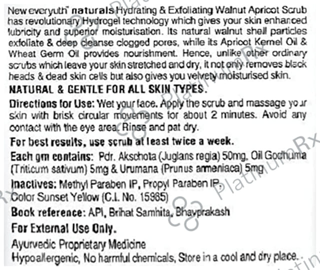 Everyuth Naturals Hydrating & Exfoliating Walnut Apricot Scrub 50 gm