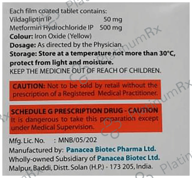 Vilact M 500/50mg Tablet 10s