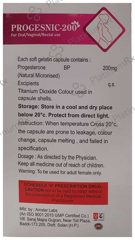 Progesnic 200mg Soft Gelatin Capsule