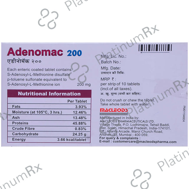 Adenomac 200mg Tablet 10s