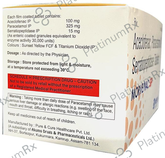 Morvenac SP 100/325/15mg Tablet 10s