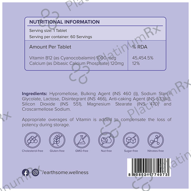 Earthsome Vitamin B12 Tablet
