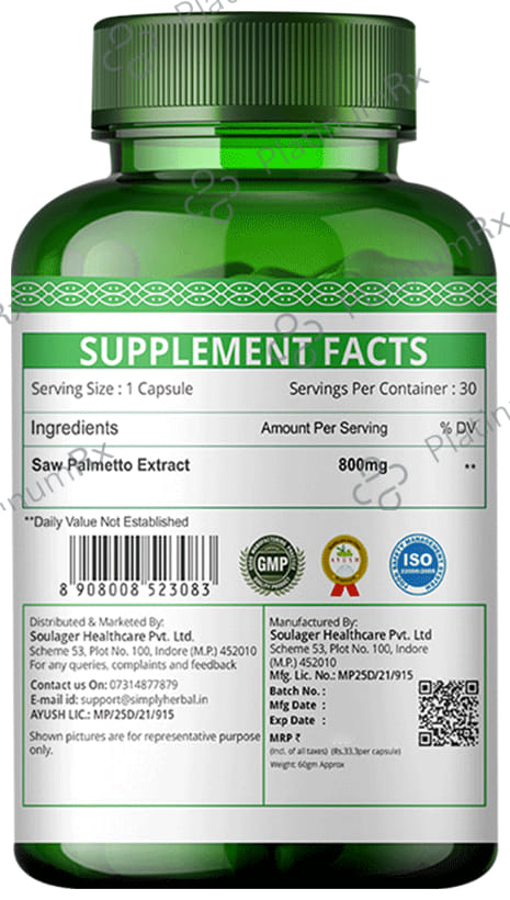 Simply Herbal Saw Palmetto Extract Capsule