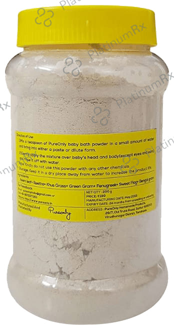 Pure Only Traditional Head-to-Toe Natural Baby Bath Ubtan Powder