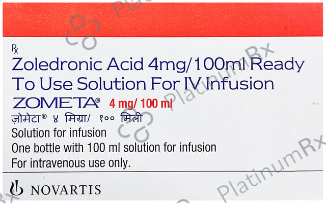 Zometa 4mg Solution For Infusion 100ml