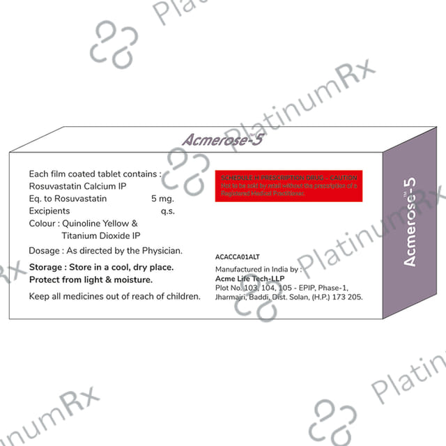 Acmerose 5mg Tablet 10s Acmedix Pharma LLP
