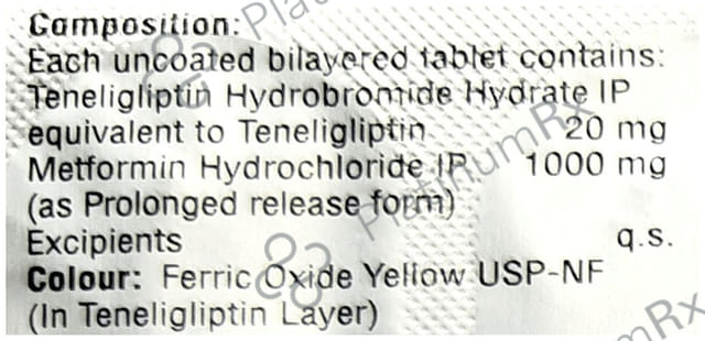Debiliptin M Forte 20/1000mg Tablet PR 10s