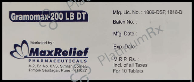 Gramomax 200 LB DT Tablet 10s