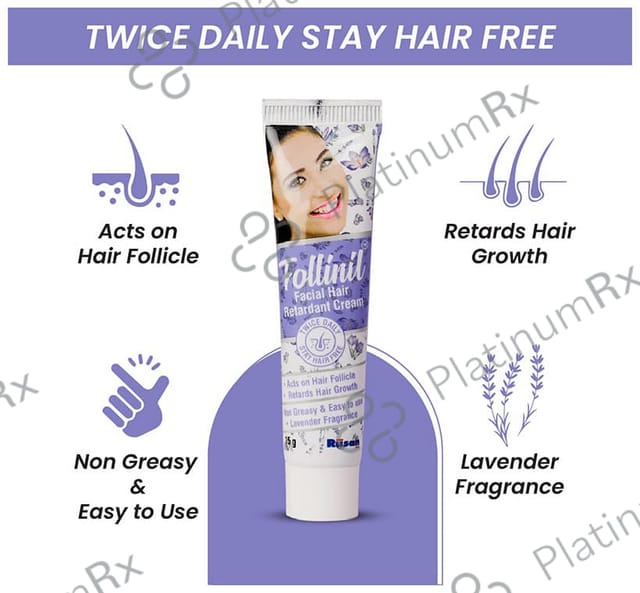 Follinil Facial Hair Retardant Cream 15gm