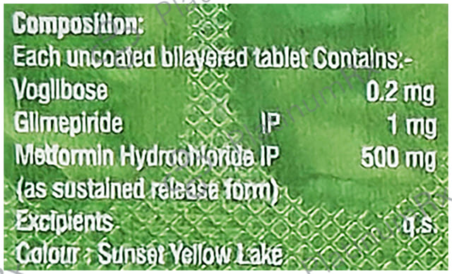 Vogliboz GM 1/500/0.2mg Tablet SR 10s