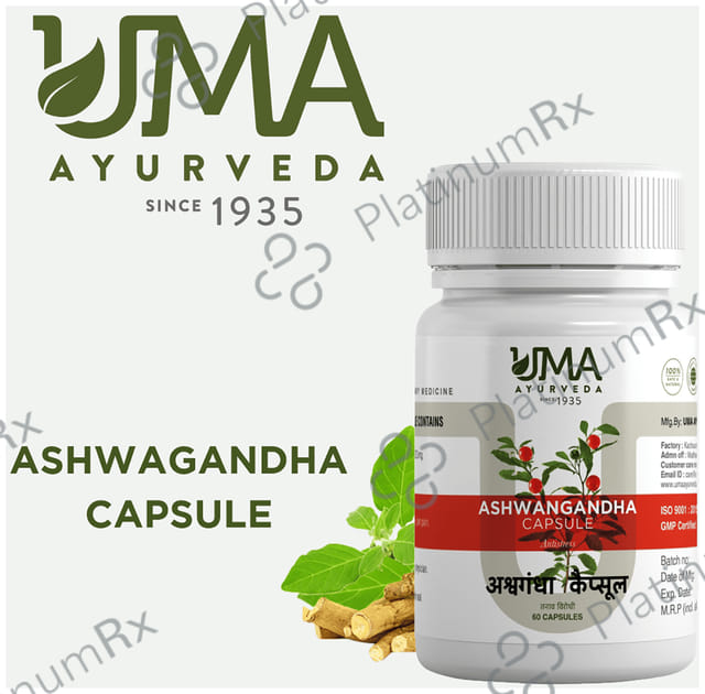 Uma Ayurveda Ashwagandha Veg Capsule