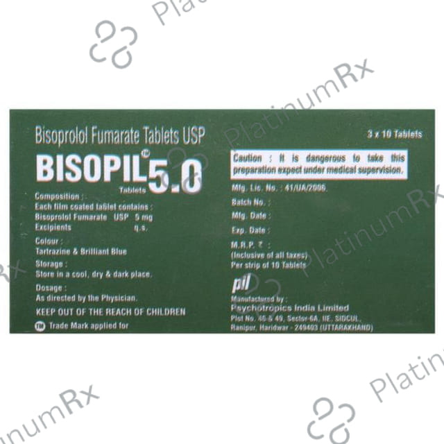 Bisopil 5.0mg Tablet 10s