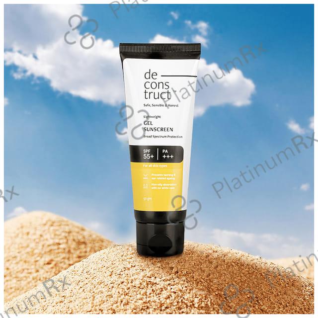 Deconstruct Lightweight Sunscreen SPF 55+ PA++++ Gel 50gm